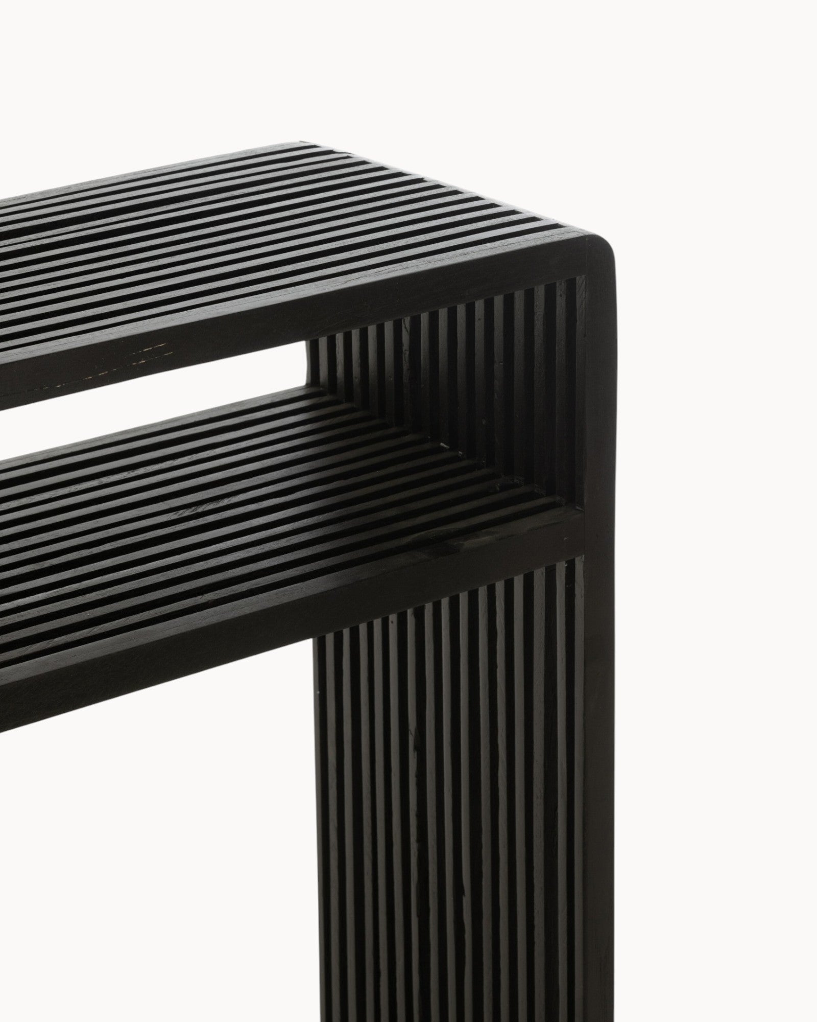 J-Line Konsole mit Regal – Schwarz – Holz – Modernes Design, 80 cm