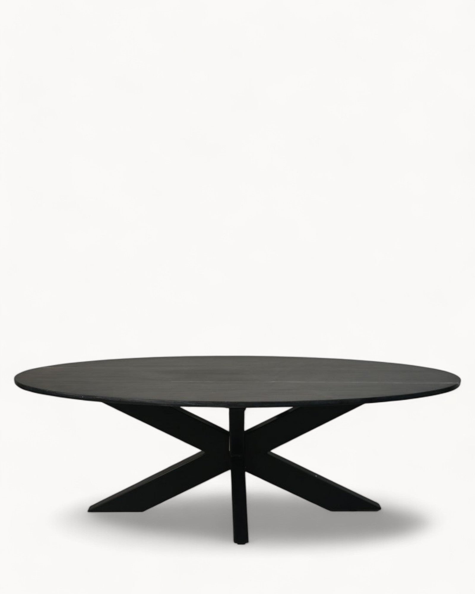 Couchtisch rund – Marmor Schwarz mit Metallbeinen – Ø80 cm