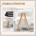 Moderner Polstersessel mit Fleece-Bezug und Holzbeinen