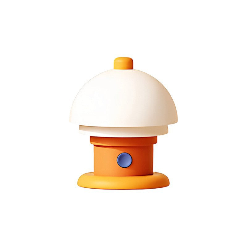 Nachttischlampe in Creme mit geometrischer Atmosphäre