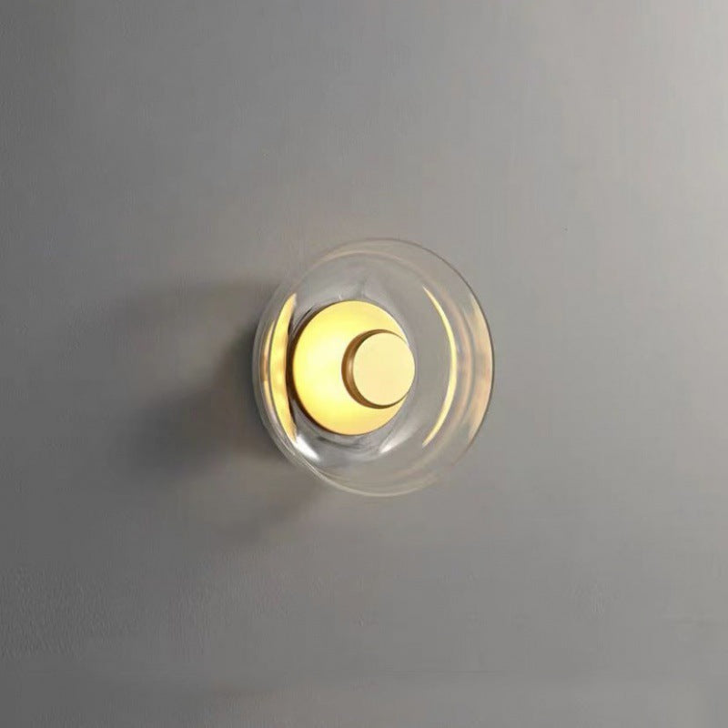 Moderne Glas Wandleuchte Minimalistische LED Wandlampe für Schlafzimmer