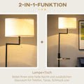 Moderne Stehleuchte mit Ablage und USB-Anschluss für funktionales Wohnen