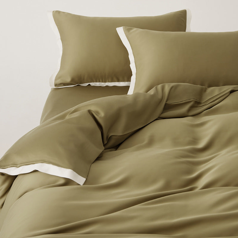 Premium Tencel Bettwäsche Set mit eleganter Patchwork-Optik