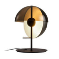 Moderne Designer Tischlampe im Bauhaus Stil mit Glas-Schirm