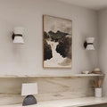 Minimalistische Wandleuchte aus Wabi-Sabi-Stoff