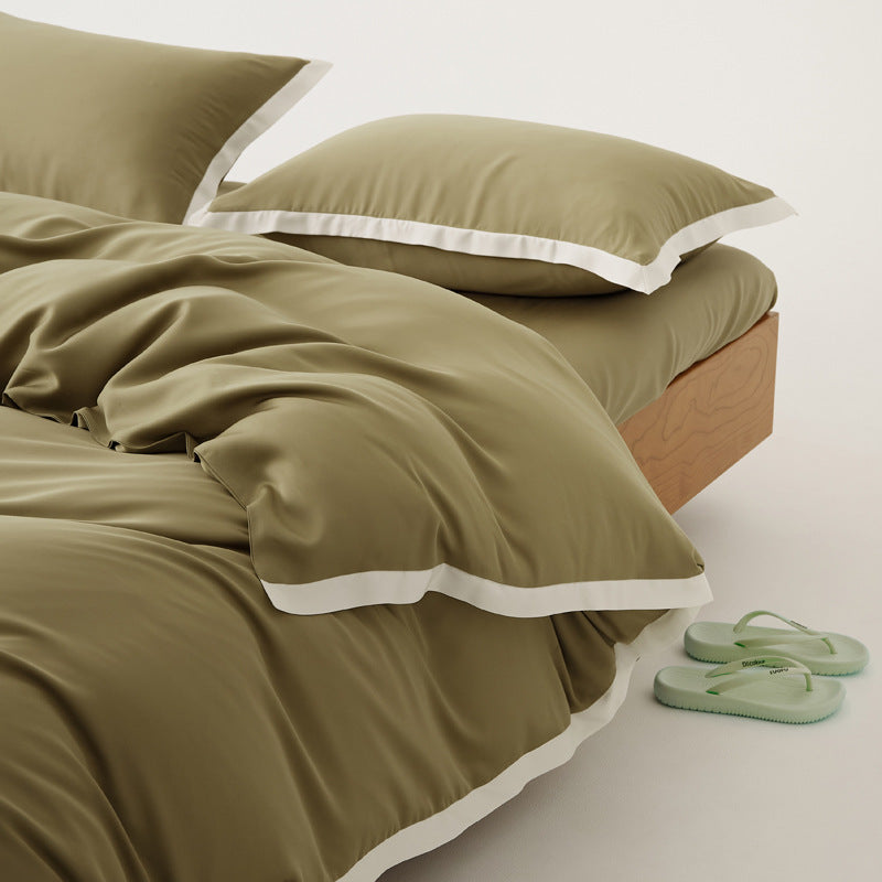 Premium Tencel Bettwäsche Set mit eleganter Patchwork-Optik