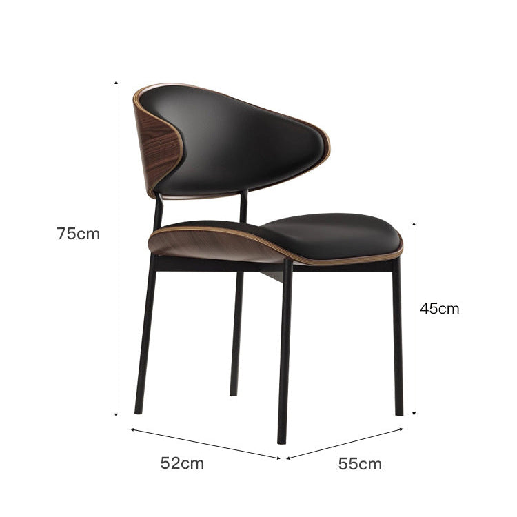 Eleganter italienischer Esszimmerstuhl aus Massivholz
