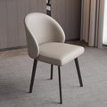 Minimalistischer Esszimmerstuhl im italienischen Creme-Stil