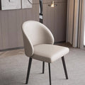 Minimalistischer Esszimmerstuhl im italienischen Creme-Stil