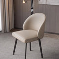 Minimalistischer Esszimmerstuhl im italienischen Creme-Stil