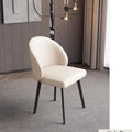 Minimalistischer Esszimmerstuhl im italienischen Creme-Stil