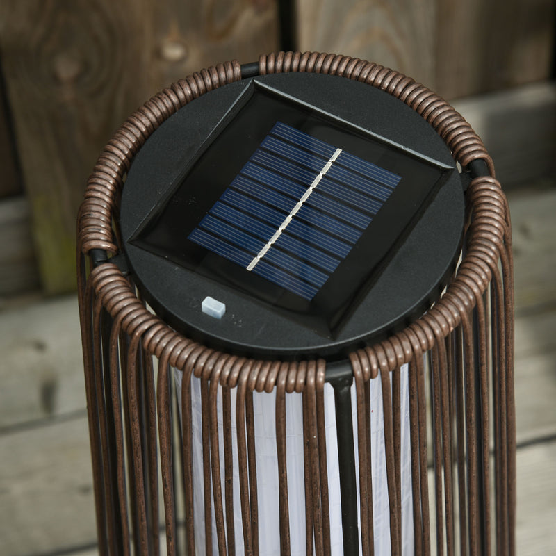 Elegante Solar-Gartenleuchte im modernen Rattan-Design