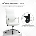 Ergonomischer Weißer Bürostuhl mit Armlehnen