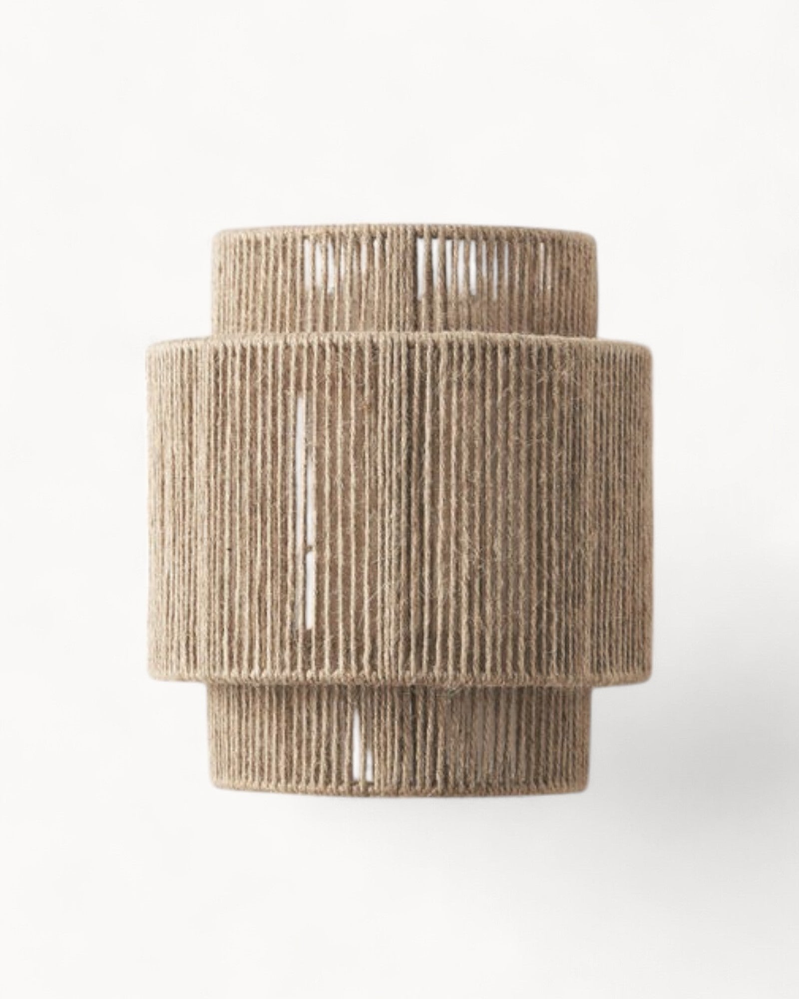 Cecillia Wandlampe - Naturbraun Juteschirm - Nachhaltig & Modern