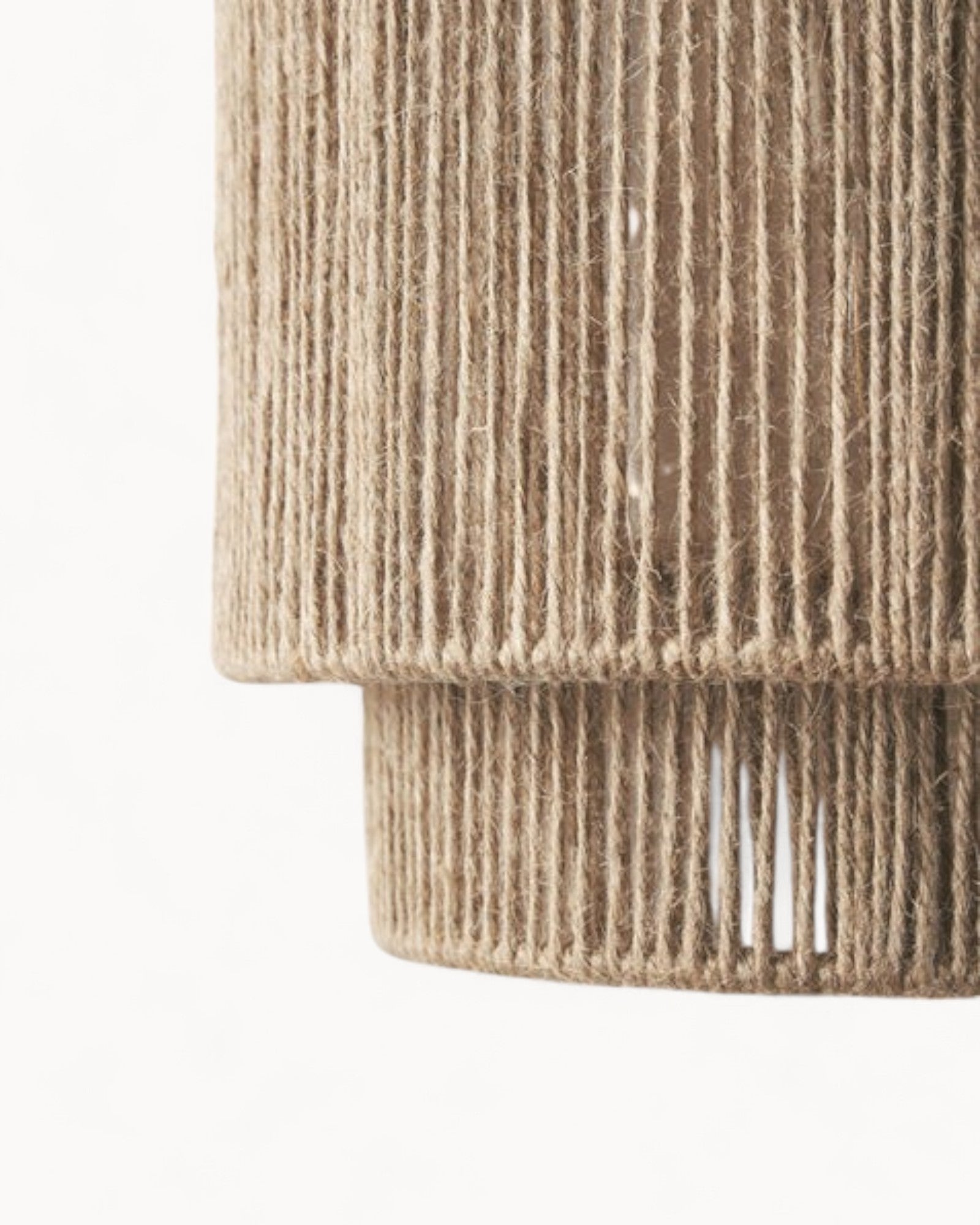 Cecillia Wandlampe - Naturbraun Juteschirm - Nachhaltig & Modern