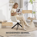 Moderner drehbarer Polstersessel in Cremeweiß