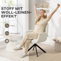 Moderner drehbarer Polstersessel in Cremeweiß