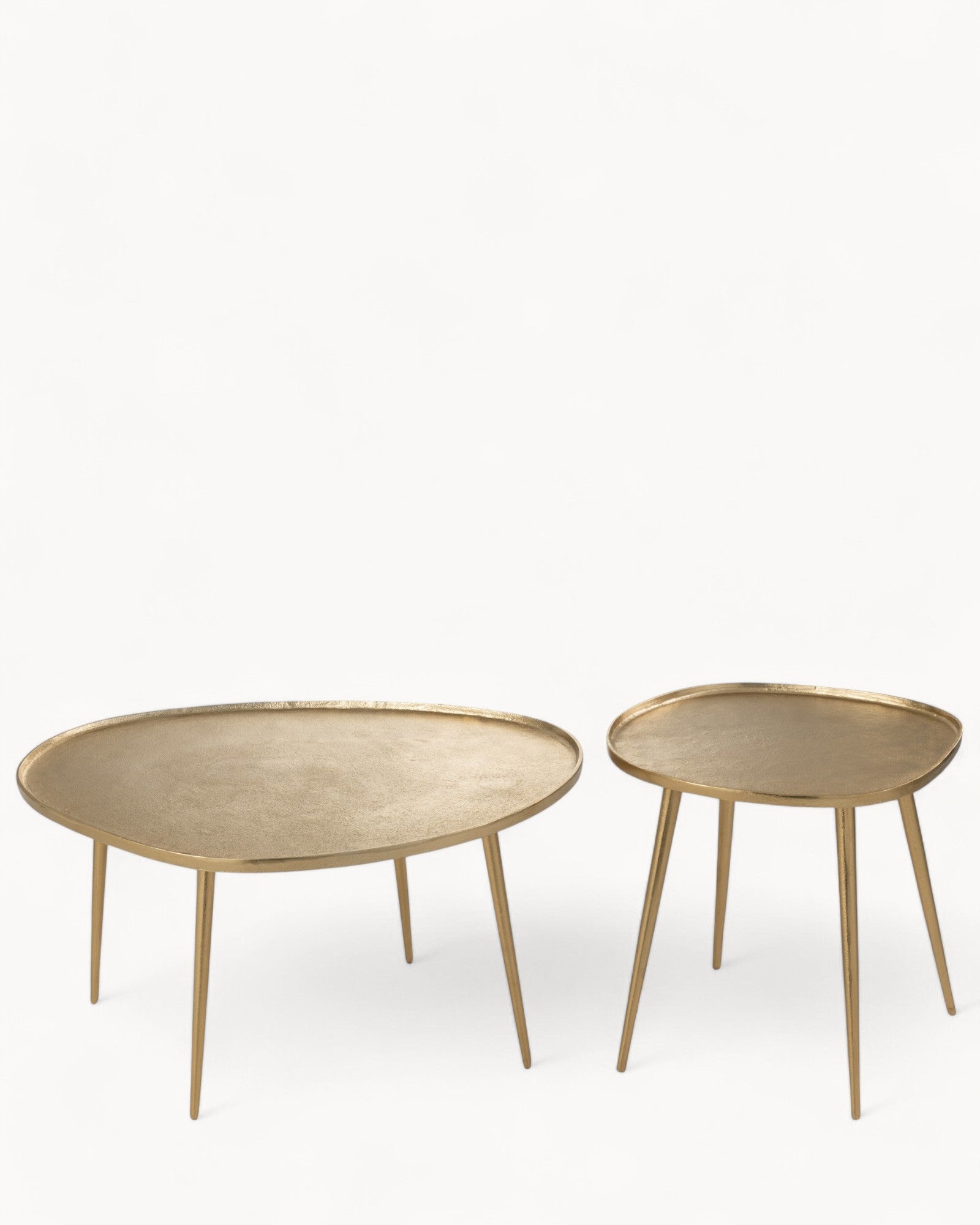 J-Line Beistelltisch Vinta – Aluminium Gold – Modernes Design