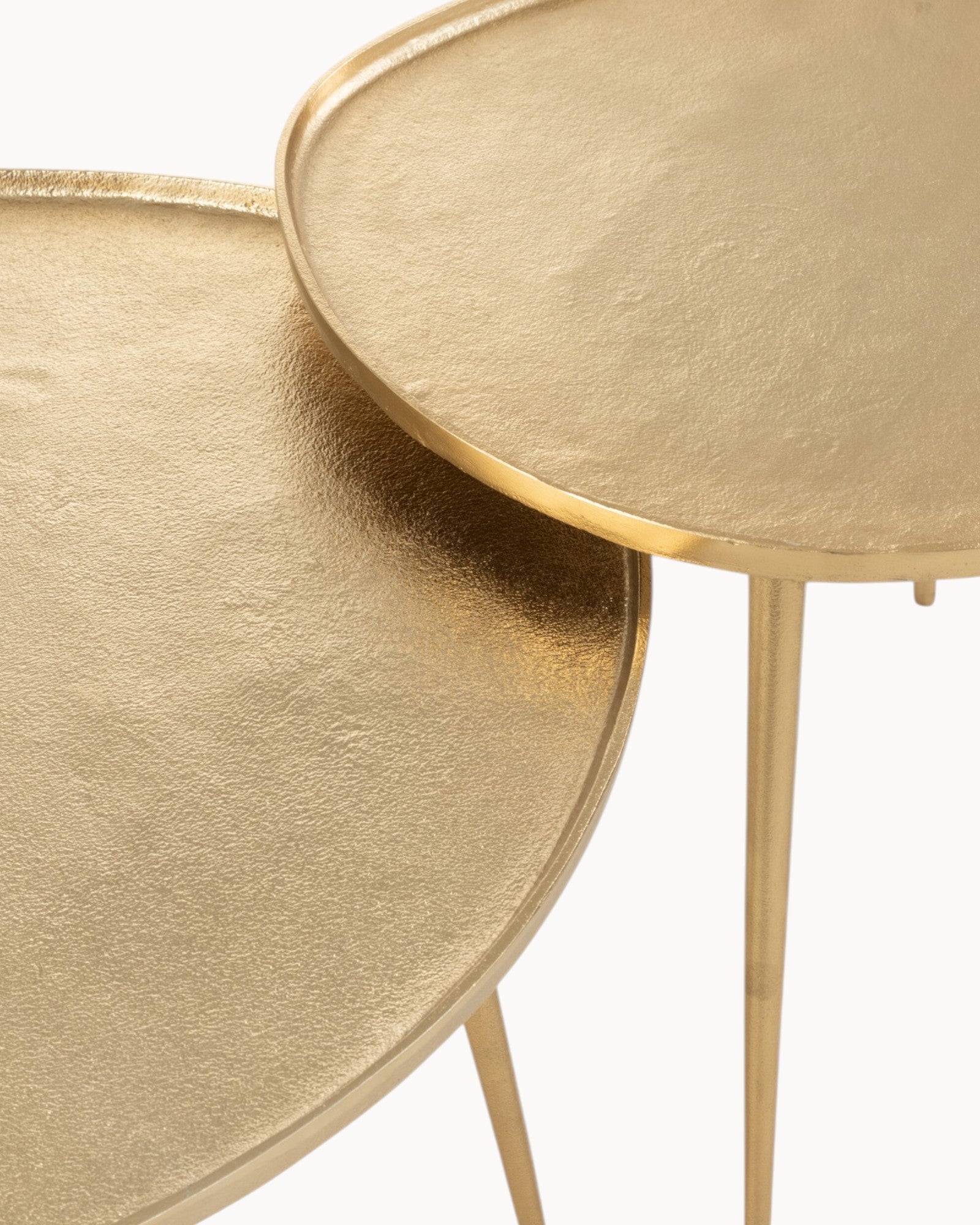 J-Line Beistelltisch Vinta – Aluminium Gold – Modernes Design