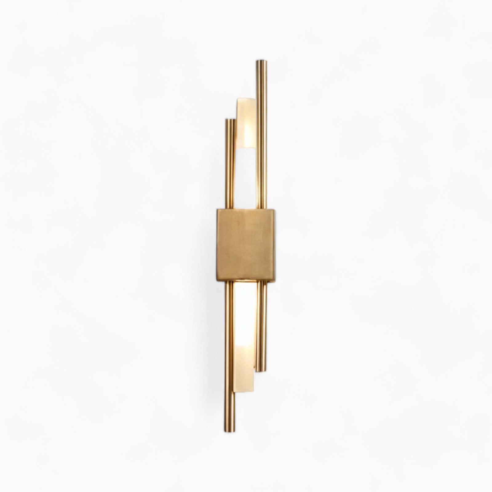 Metall Wandleuchte, schlankes Design, verstellbarer Arm, 2x3W LED, Schwarz/Gold