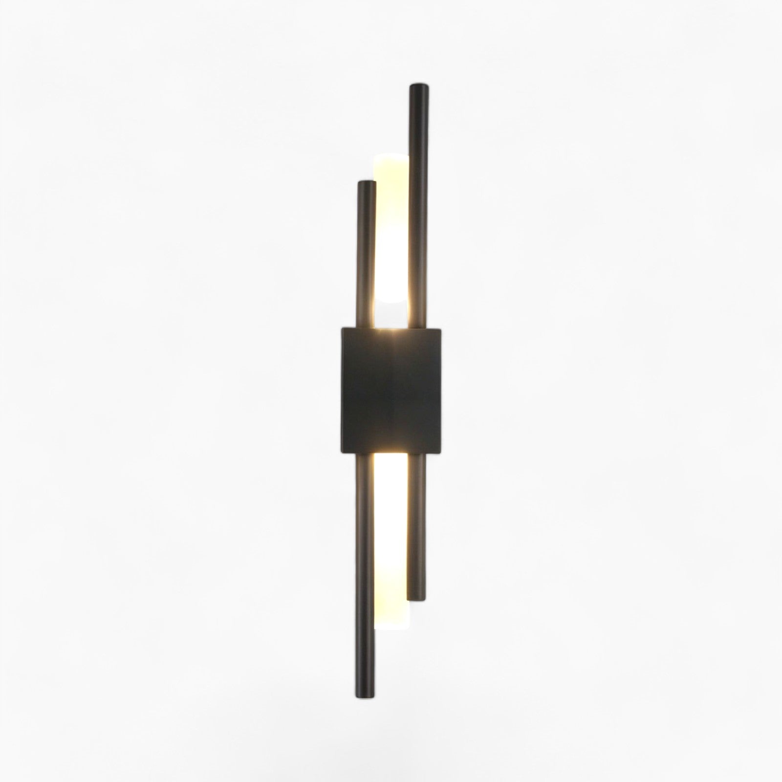 Metall Wandleuchte, schlankes Design, verstellbarer Arm, 2x3W LED, Schwarz/Gold