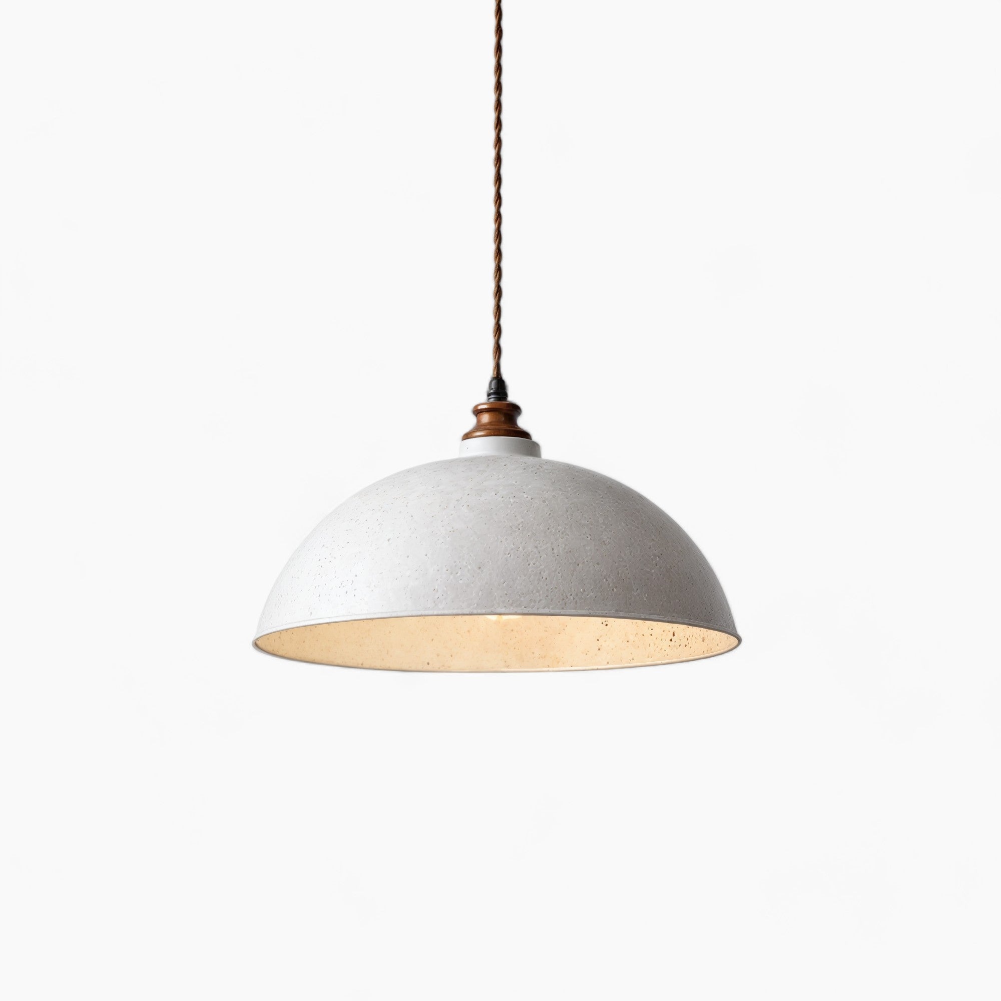 Modern Pendant Light White Wrought Iron - E27 Socket, Warm and White Light, Adjustable Height, Semi-Flush Mount