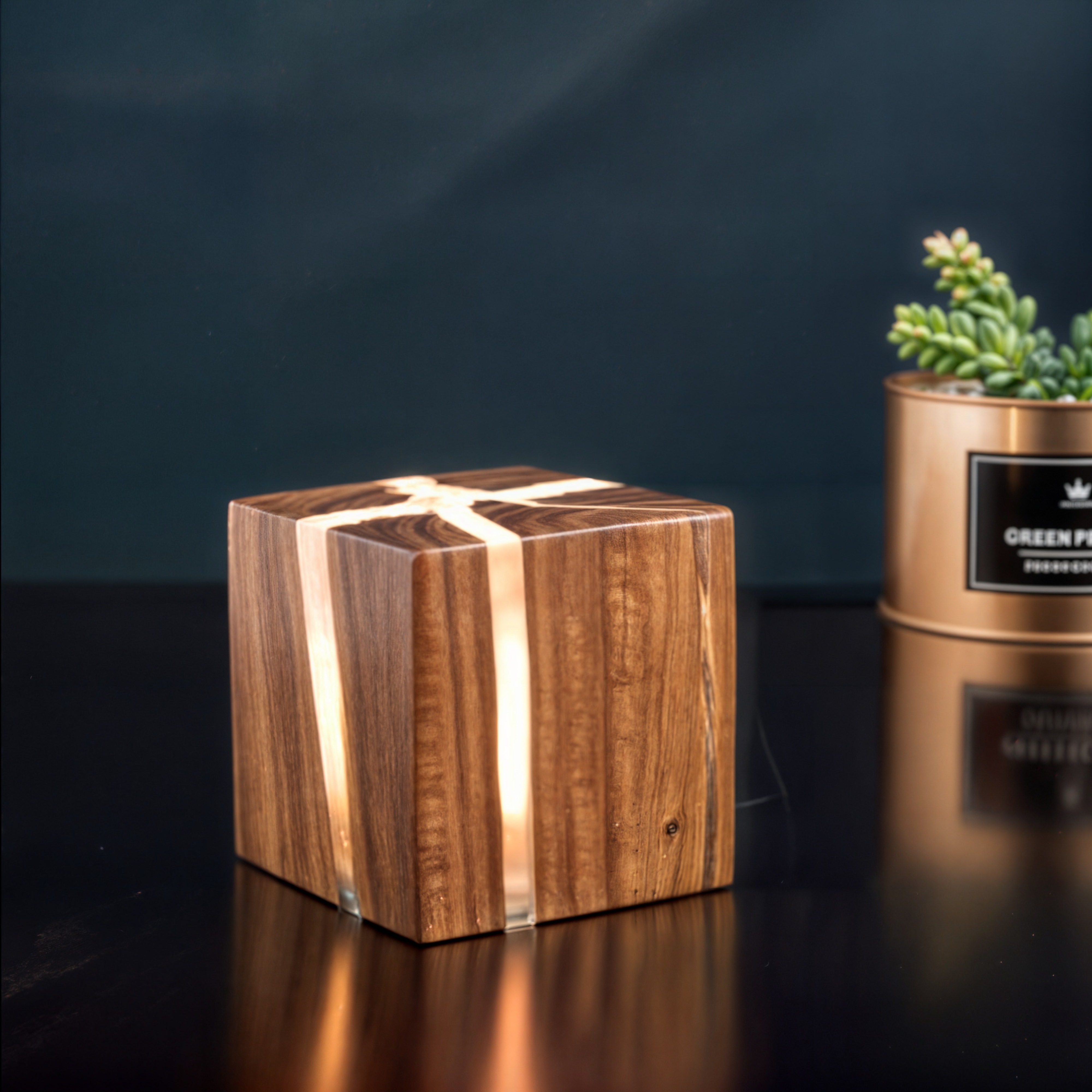 Moderne Knisterholz Tischlampe, G4 Schnittstelle, LED Lampe