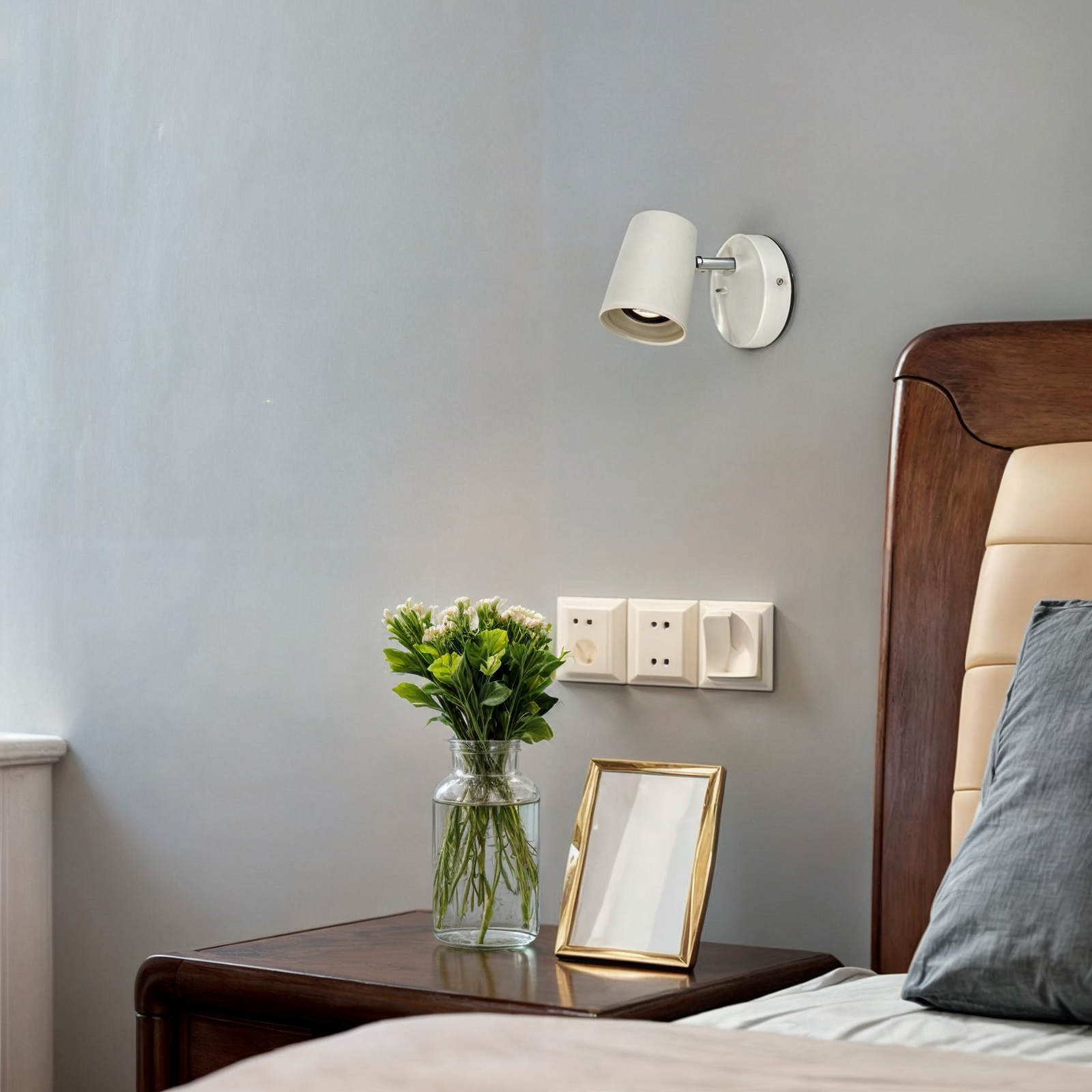 Nordic Modern Wall Sconces | LED Wandleuchte in Schwarz, Weiß, Nickel | Warm White 3000K | Einfache Installation