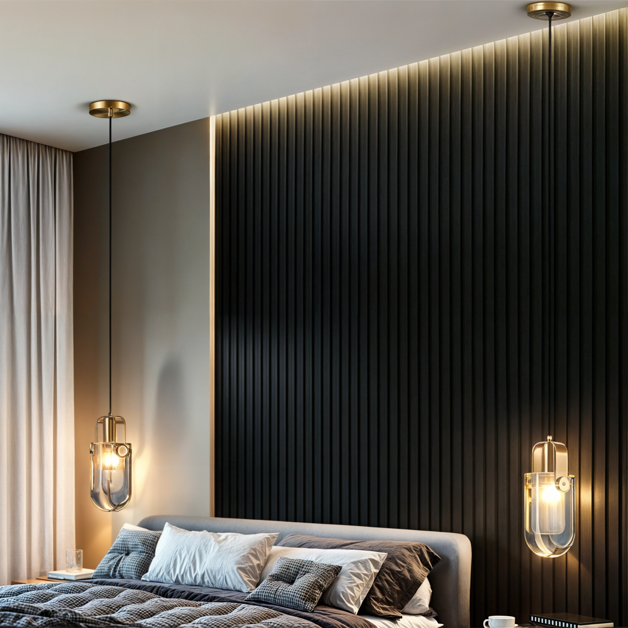 Moderne Gold Oval Kristall Pendelleuchte, Kupfer & Glas, LED, 3 Lichtfarben