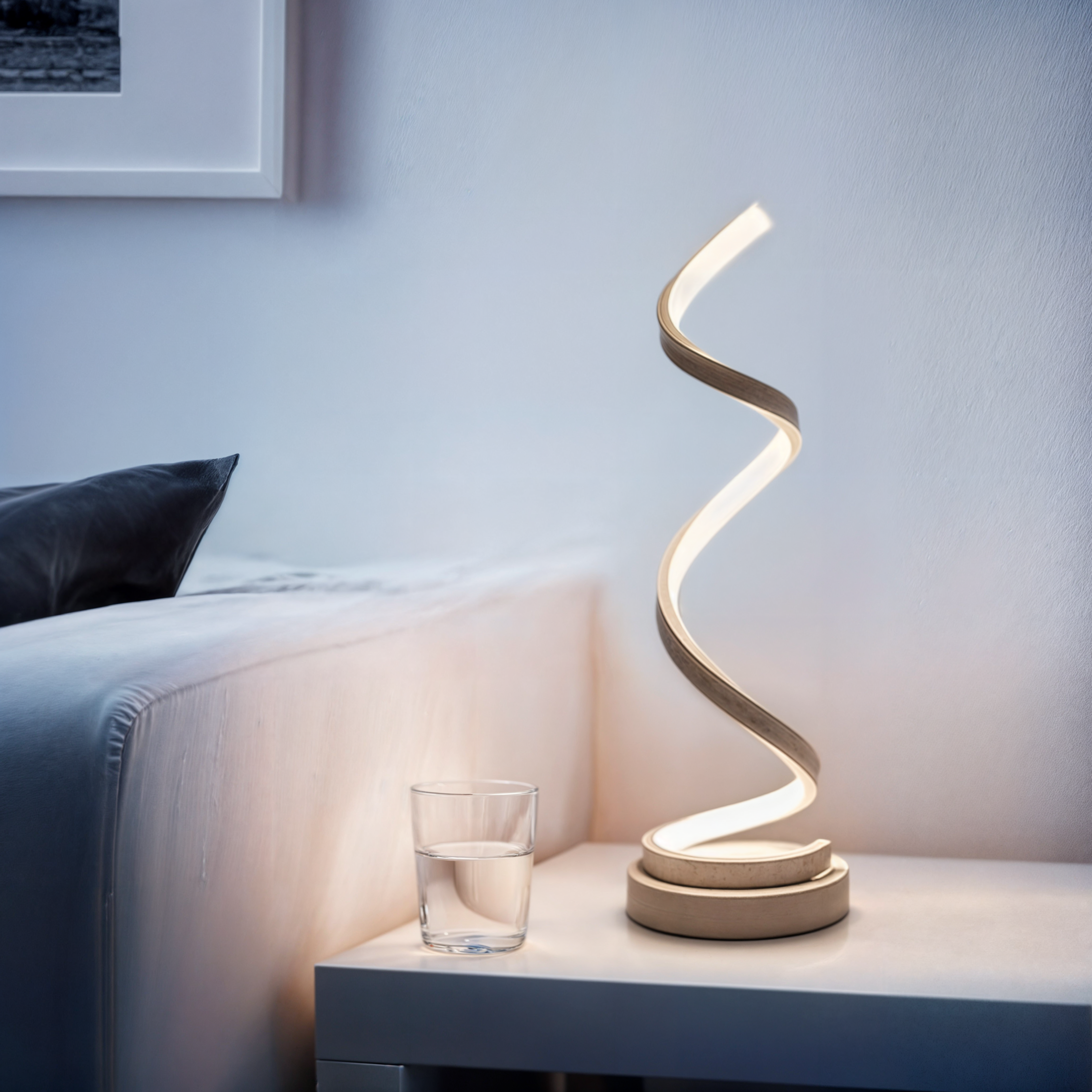 Gebogene LED Schreibtischlampe, Augenschutz, Warm/Dreifarbig, Dimmbar