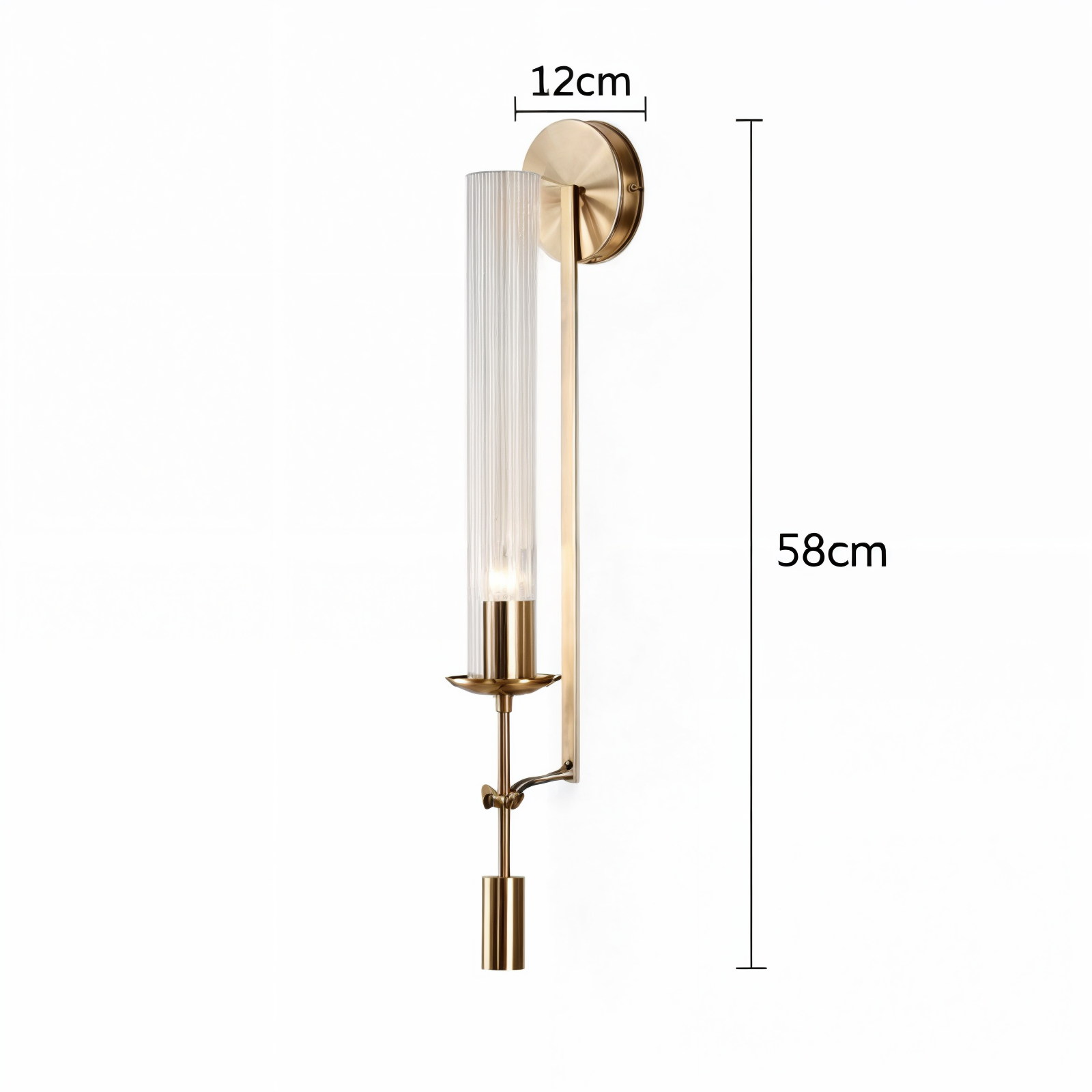 Moderne Wandleuchte Wandlampen aus Eisen und Glas | E27, 90-260V | Nordic Stil für Wohnzimmer, Schlafzimmer | Wandmontage, LED