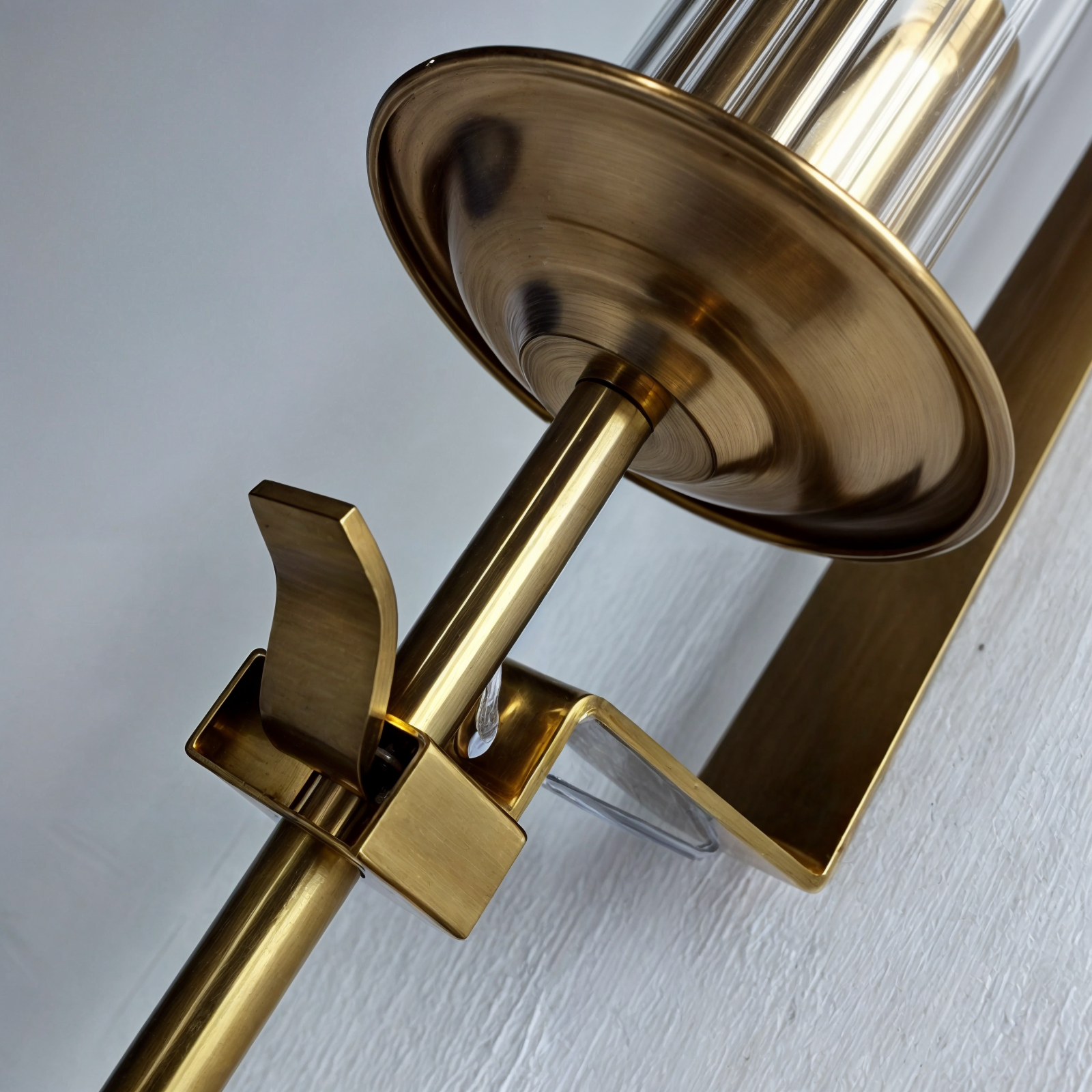 Moderne Wandleuchte Wandlampen aus Eisen und Glas | E27, 90-260V | Nordic Stil für Wohnzimmer, Schlafzimmer | Wandmontage, LED