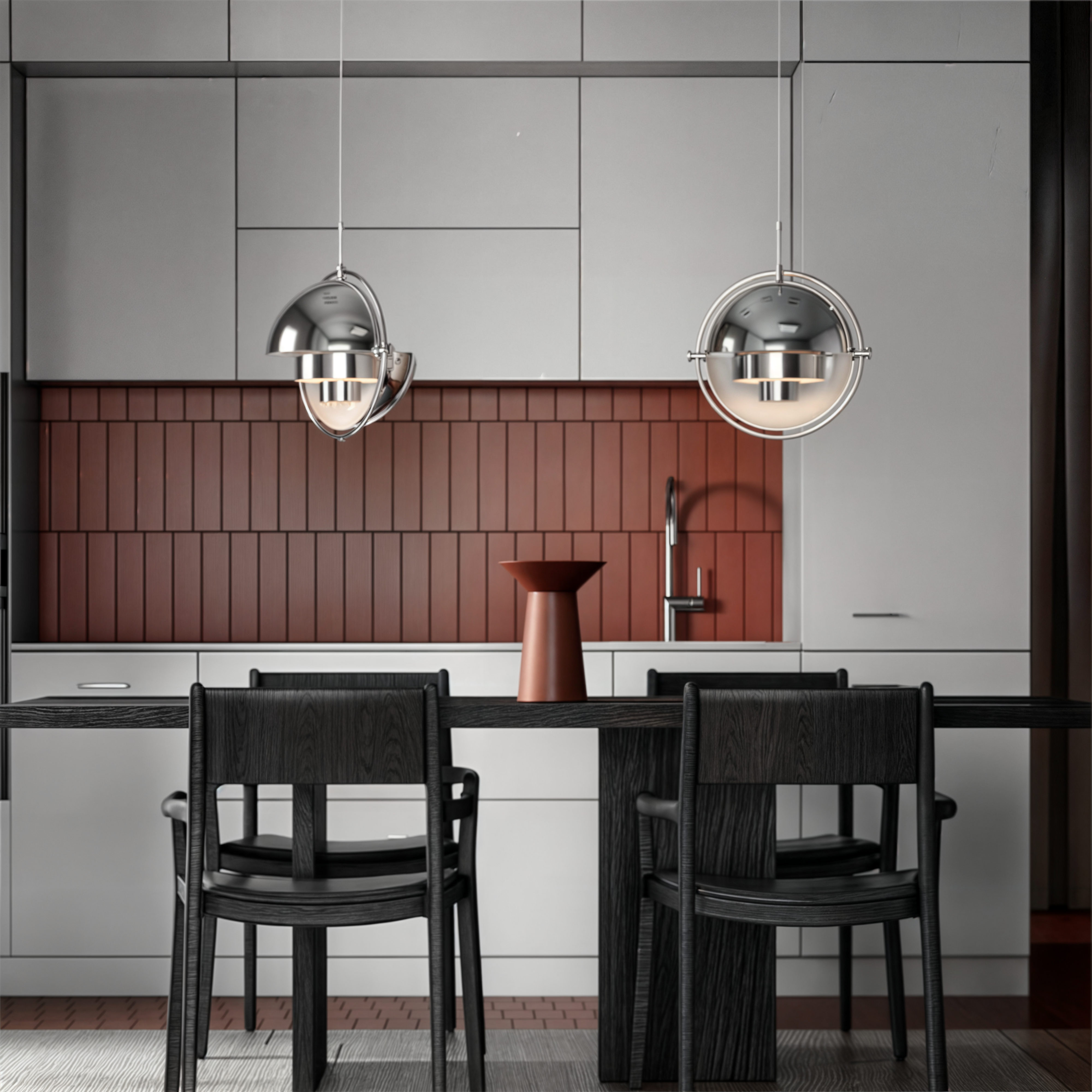 Moderne Eisen Glas Pendelleuchte | E27 Birne | Verchromte Oberfläche | Schwarz Silber Gold