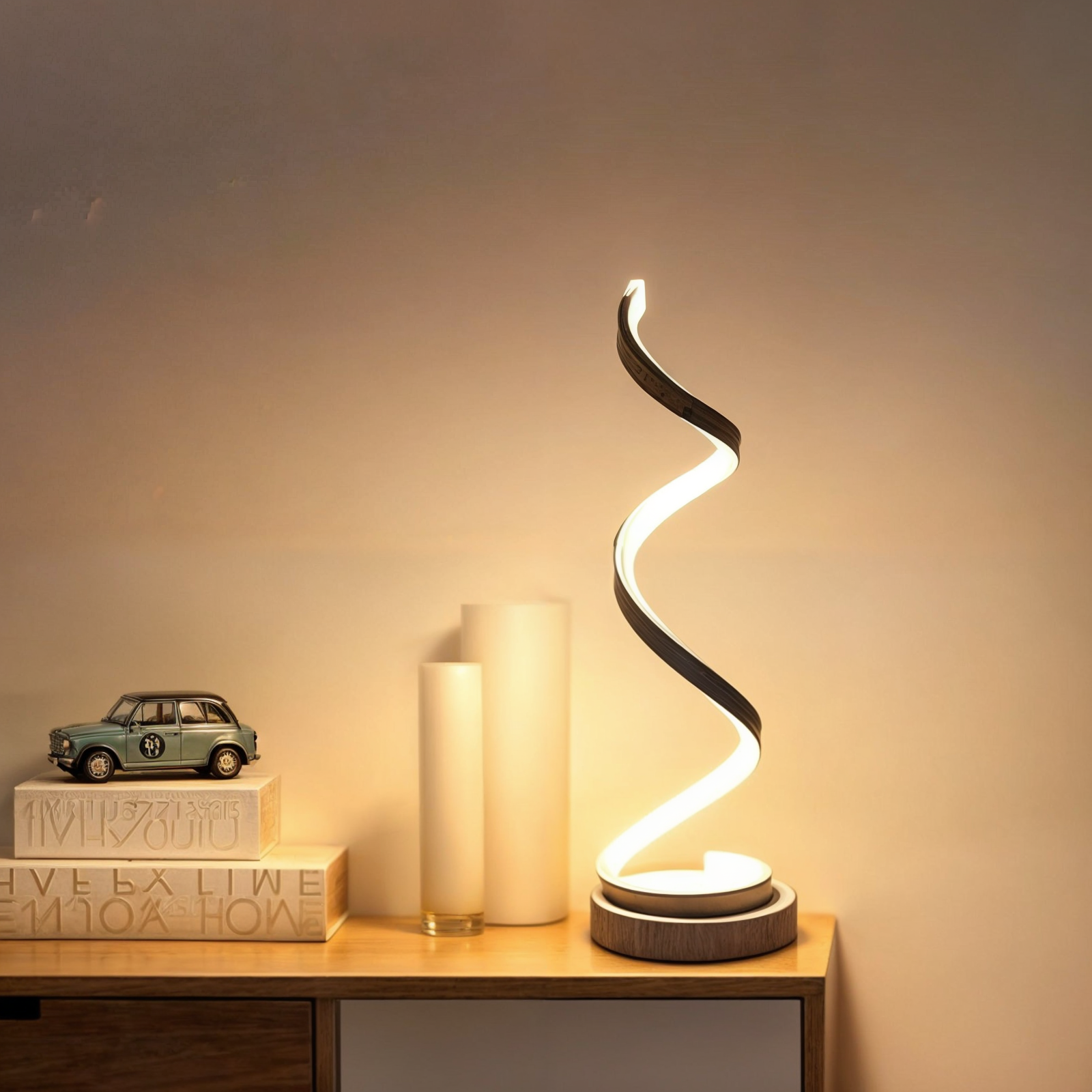 Gebogene LED Schreibtischlampe, Augenschutz, Warm/Dreifarbig, Dimmbar