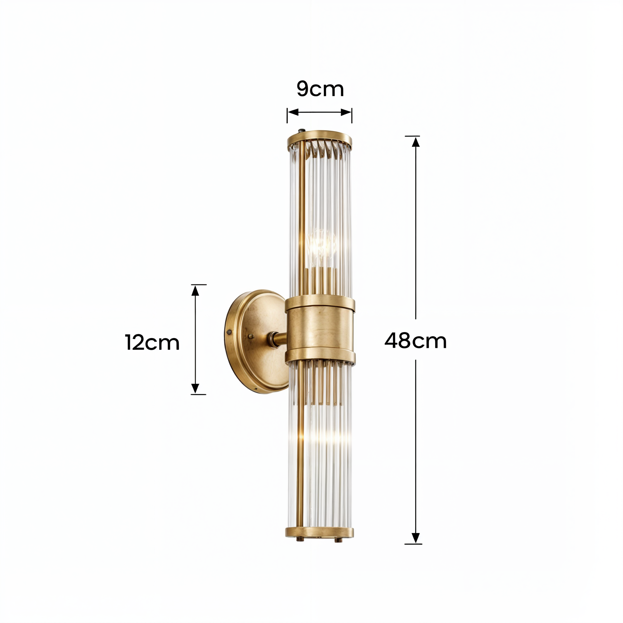 Luxus Gold Badezimmer Eitelkeit Wandleuchten Kristall Kupfer Wandlampe CH719 | Modern Style