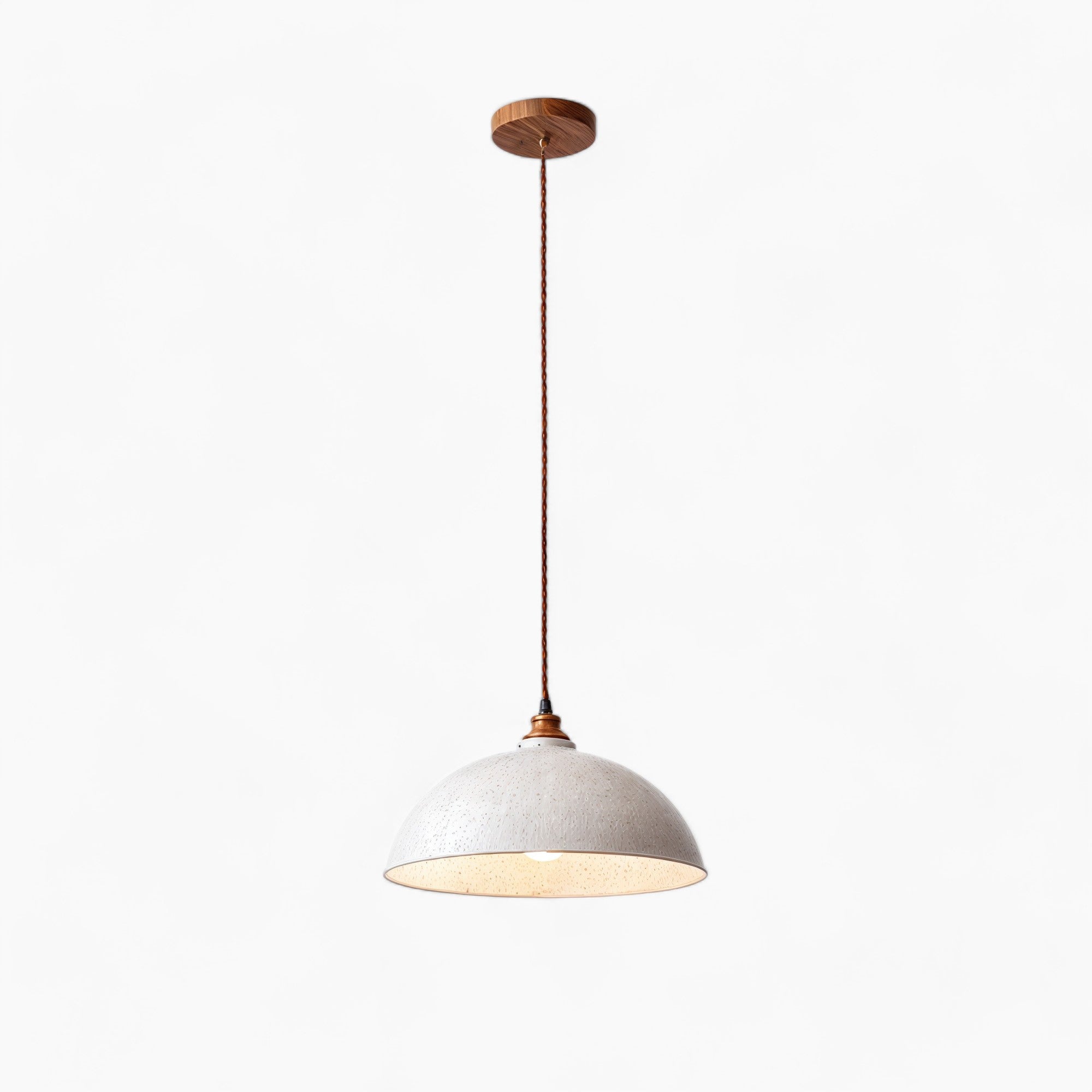 Modern Pendant Light White Wrought Iron - E27 Socket, Warm and White Light, Adjustable Height, Semi-Flush Mount