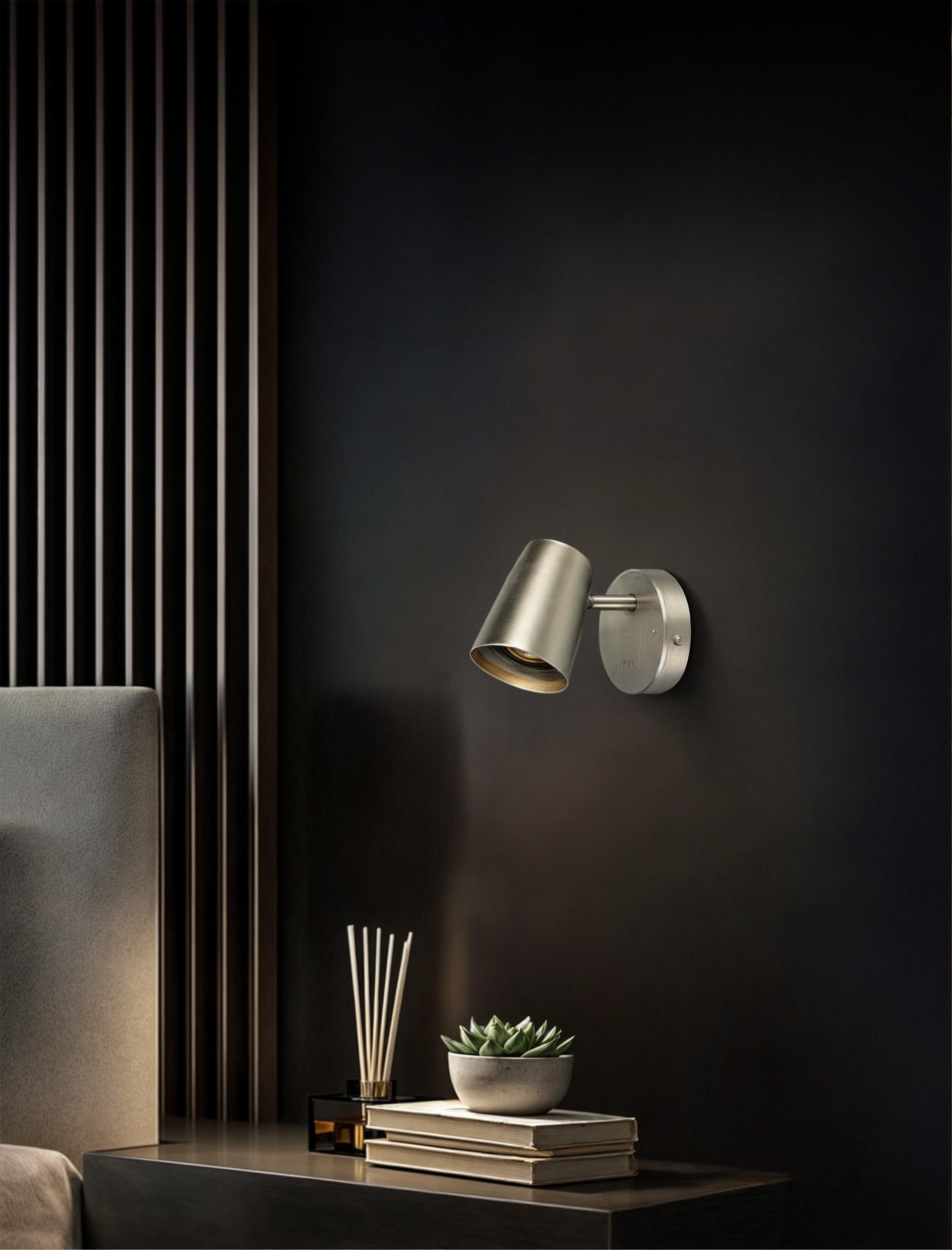 Nordic Modern Wall Sconces | LED Wandleuchte in Schwarz, Weiß, Nickel | Warm White 3000K | Einfache Installation