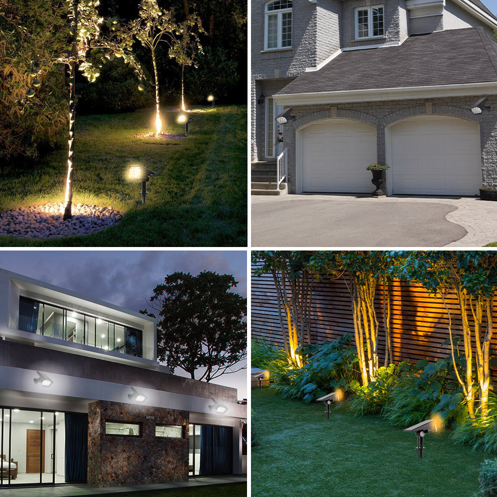 Kabellose LED-Solar-Gartenstrahler Deluxe