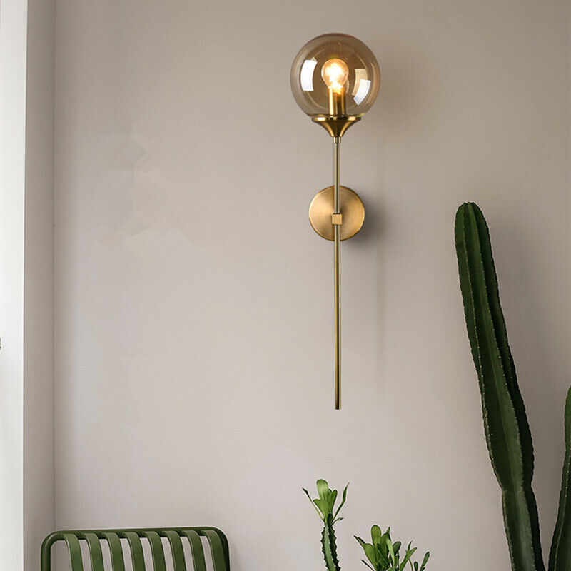 Moderne Nordische Glas Wandlampe, Klares Glas Schirm, E14 Basis, Zeitgemäßer Stil, 1-Licht, Nicht Dimmbar, AC Stromquelle