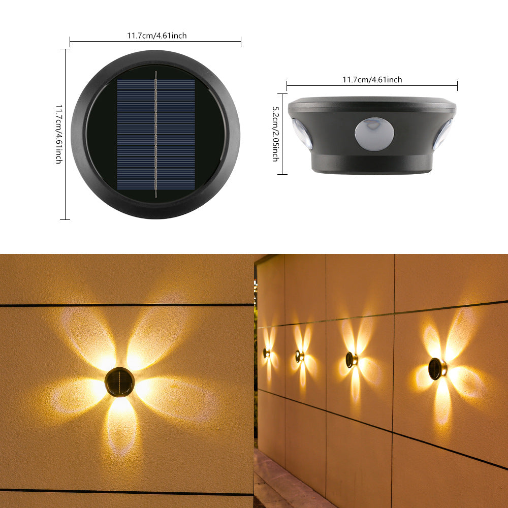 Solarbetriebene Außenwandleuchte