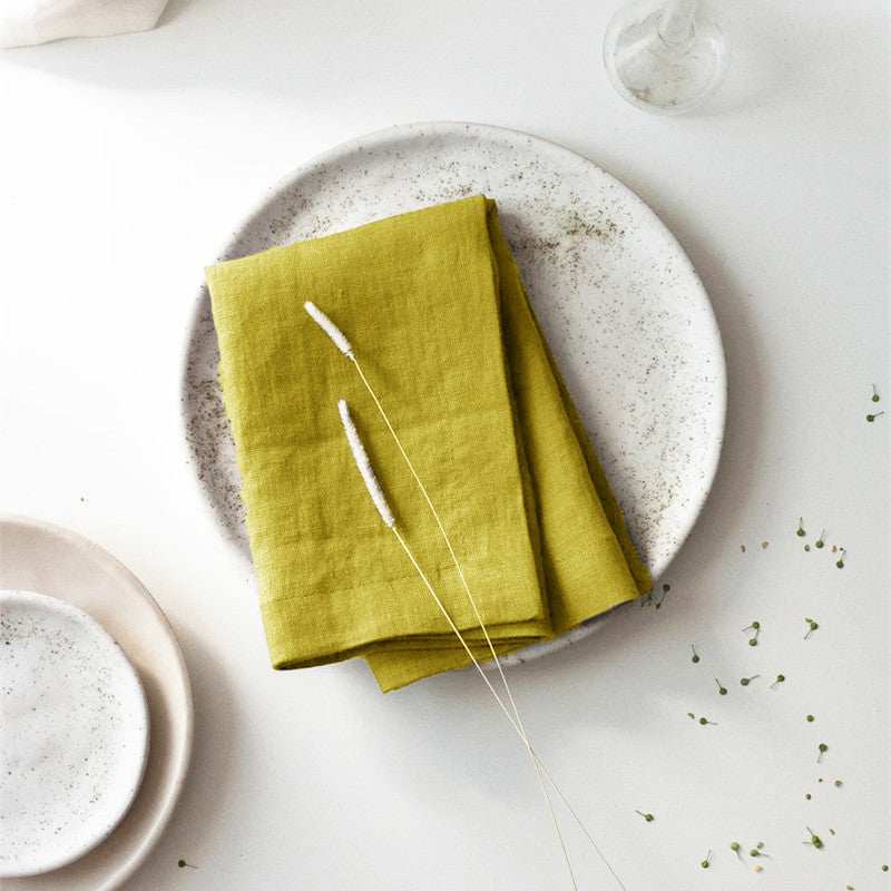 Elegantes Tischset- und Servietten-Set aus Ramie