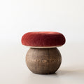 Wabi-Sabi Pilzförmiger Hocker aus Massivholz