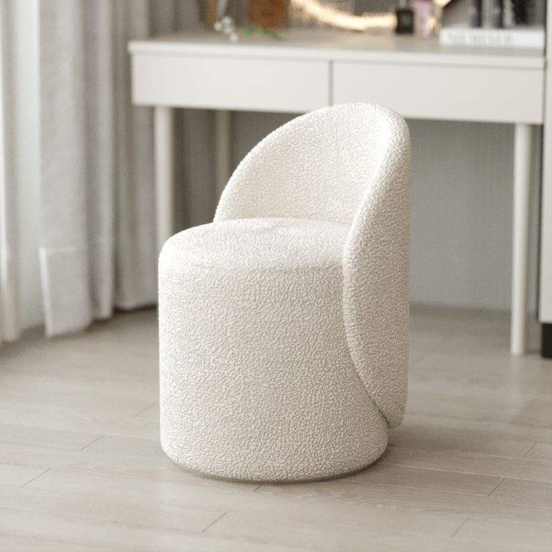 Drehbarer Schminkhocker aus Chenille-Stoff