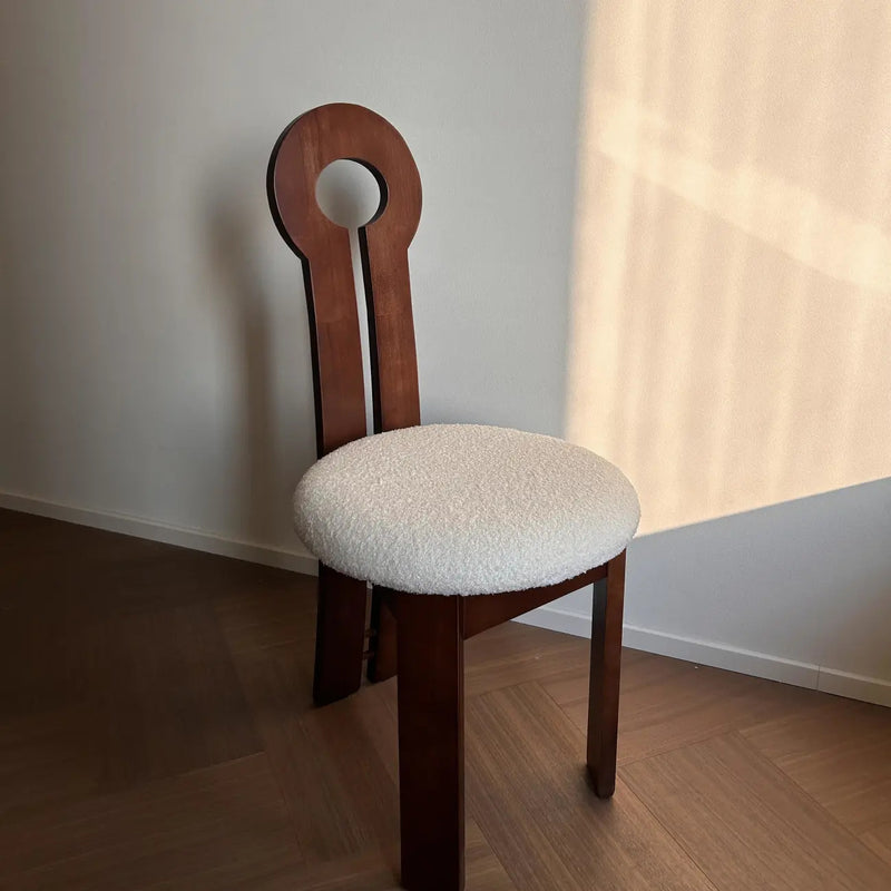 Französischer Vintage-Meerjungfrauenstuhl aus Massivholz