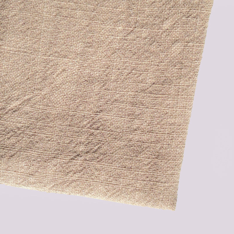 Schwere Tischdecke aus Ramie-Leinen mit Quastenborte