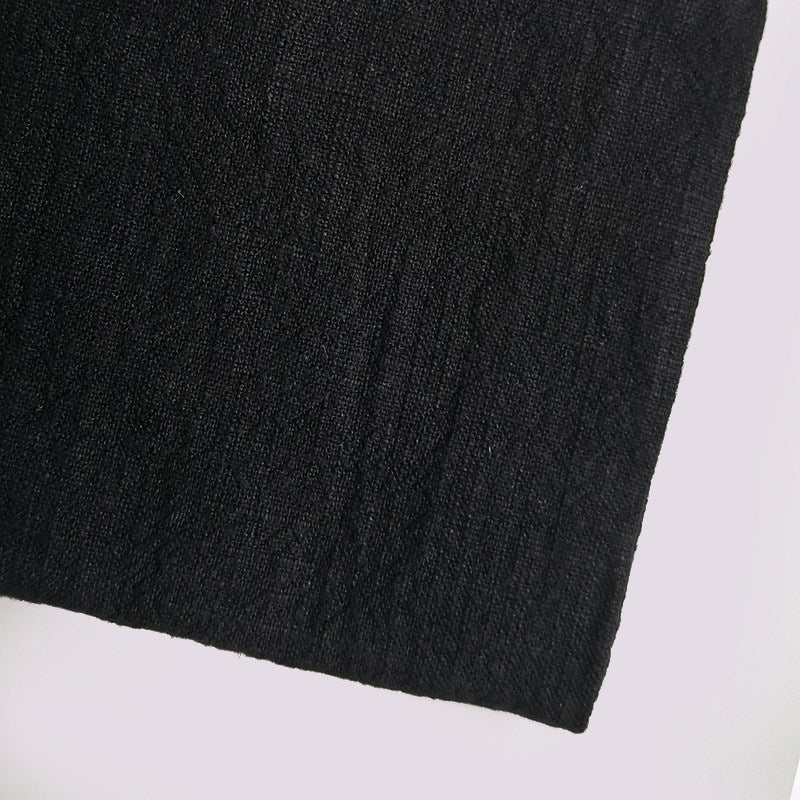 Schwere Tischdecke aus Ramie-Leinen mit Quastenborte
