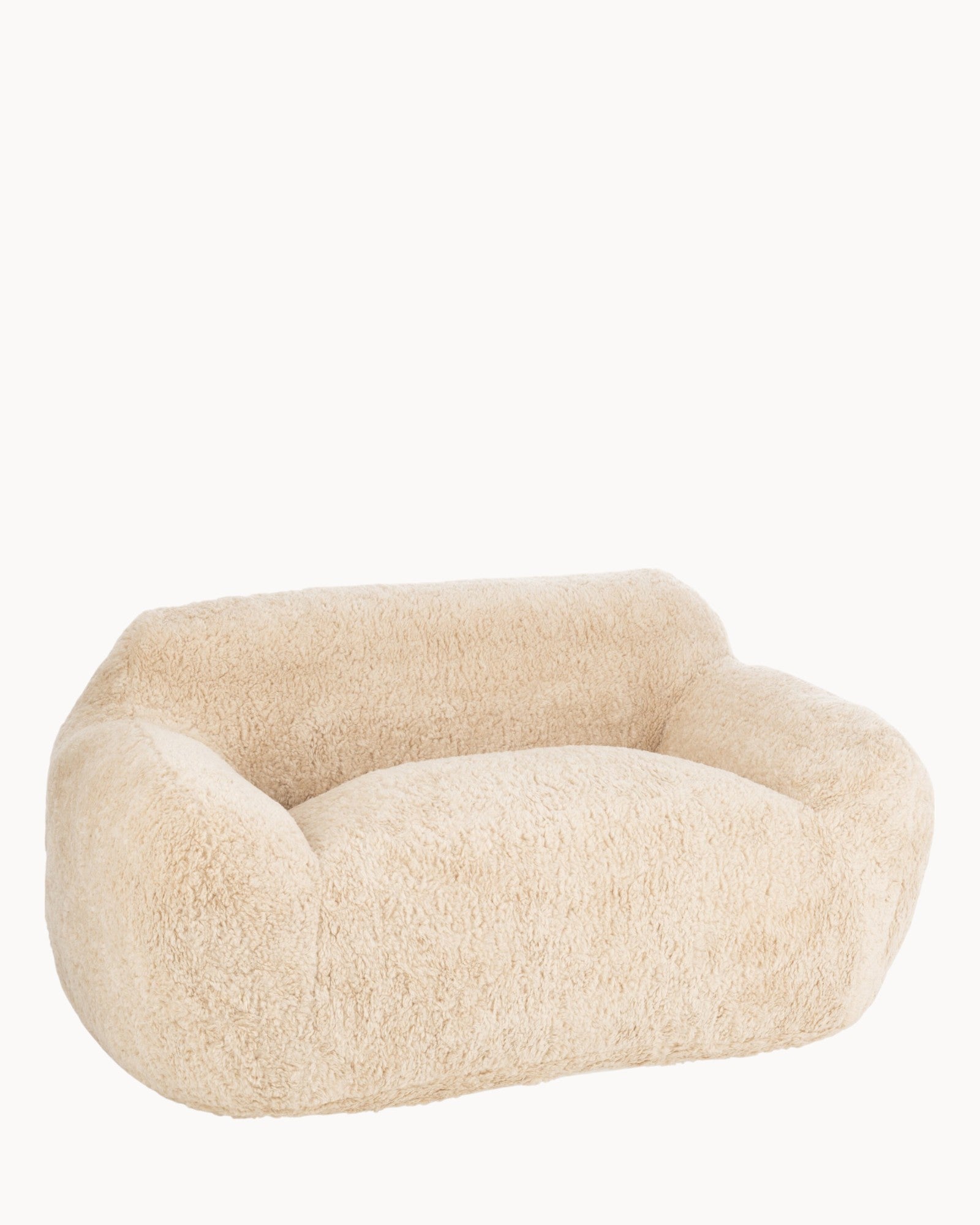 J-Line Sofa Shearl Polyester Creme – Groß, Beige, Modern