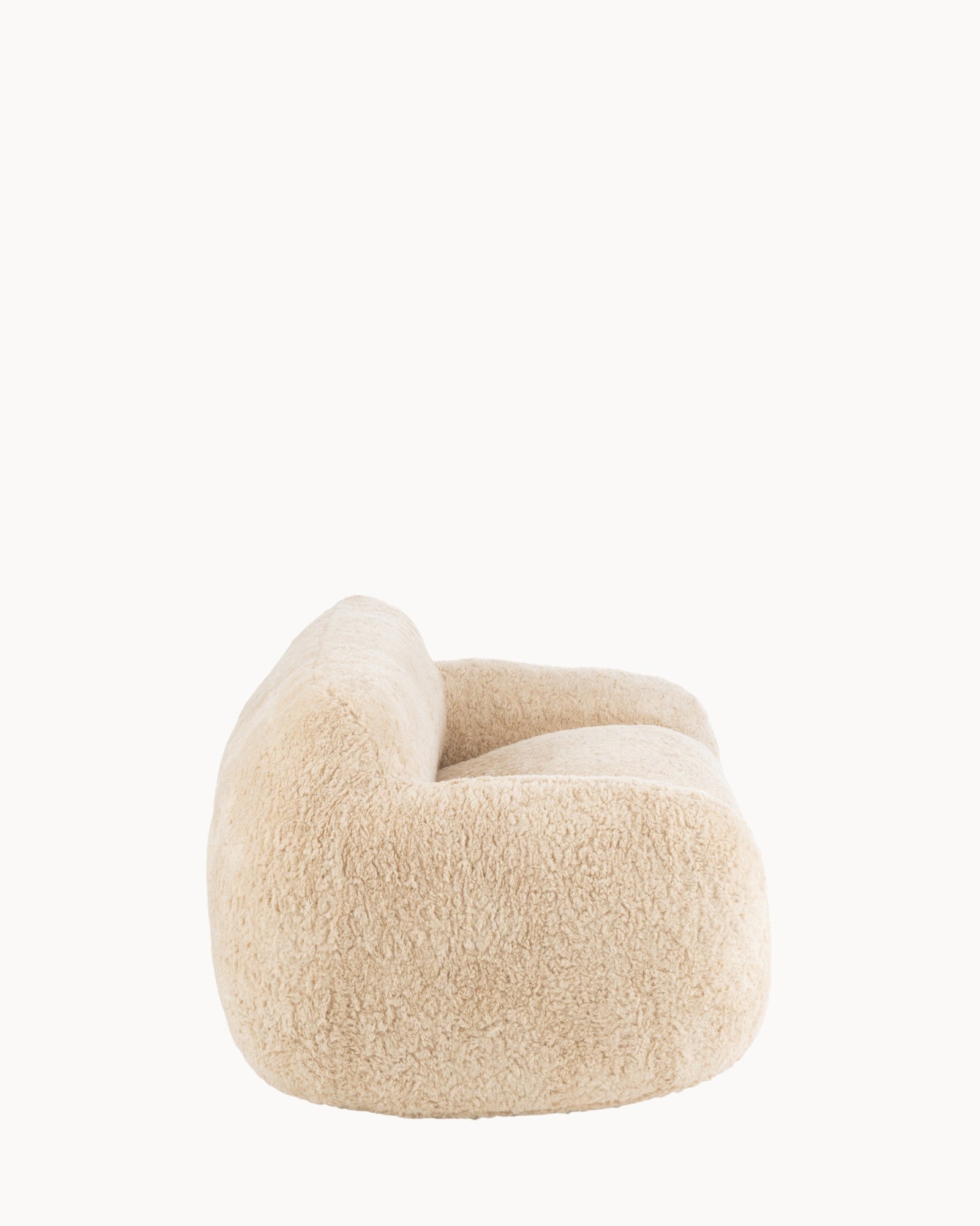 J-Line Sofa Shearl Polyester Creme – Groß, Beige, Modern