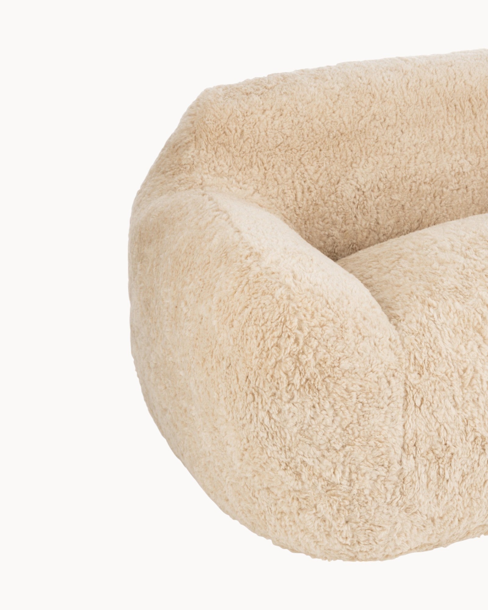 J-Line Sofa Shearl Polyester Creme – Groß, Beige, Modern