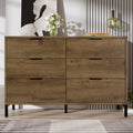 Kommode mit 6 Schubladen – Industrial Design in Dunkler Eiche